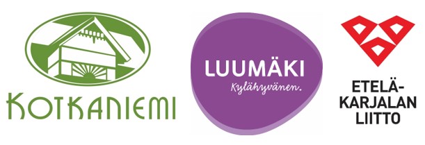Kotkaniemi-säätiön, Luumäen kunnan ja Etelä-Karjalan liiton logot.